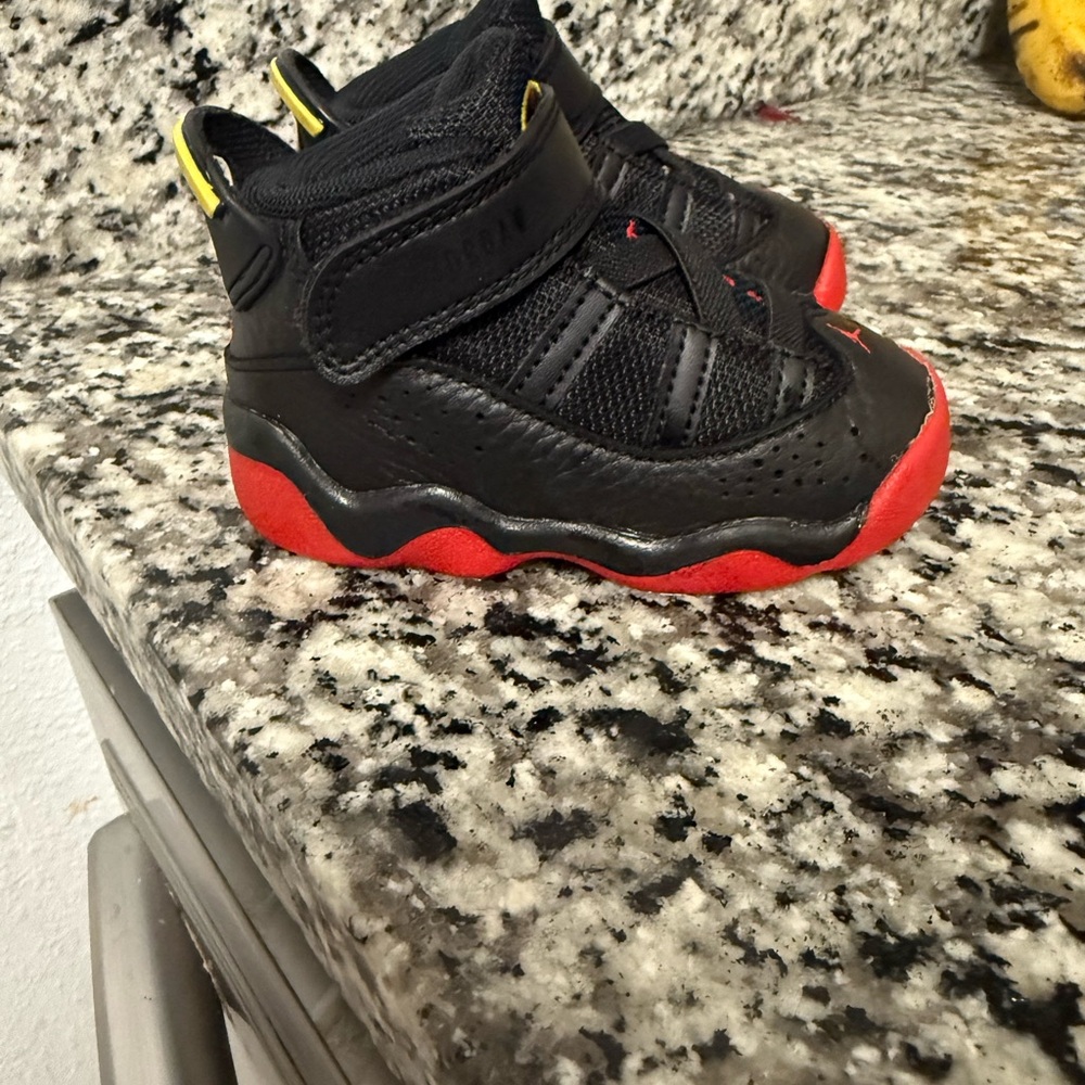 Kids Black and Red Sneakers